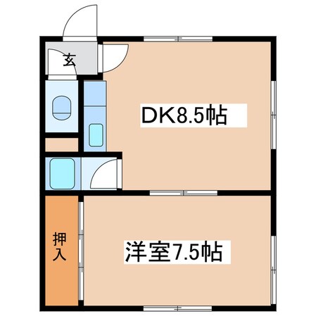 サンハイツNo.2の物件間取画像